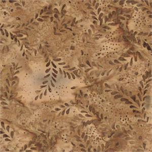 Batik Textiles - 6256 Cocoa Tiny Leaf Sprays