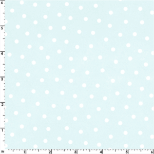 Maywood Studios Little Lambies Woolies Flannel MASF18506-QW Polka Dots - Light Aqua/White