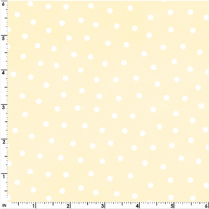 Maywood Studios Little Lambies Woolies Flannel MASF18506-SW Polka Dots - Light Yellow/White