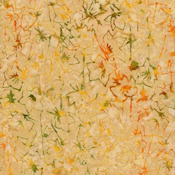 Timeless Treasures - Tonga-B2759 Straw Pumpkin Flowers