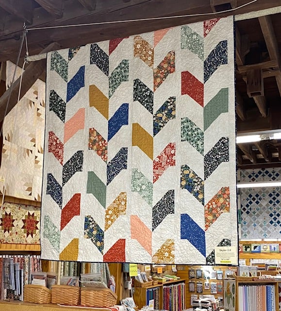 Skyler 2.0 Twin Size Quilt Kit from Stripology Quickies Book by Gudrun Erla of GE Designs - Featuring Brookside from Moda by 1Canoe2