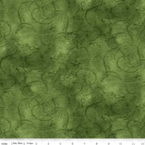Riley Blake Basics Painter's Watercolor Swirl C680 Basil
