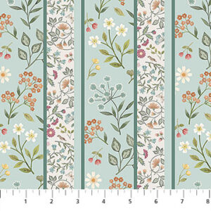 Northcott Fabrics - Woodland Heart DP28726-42 Blue Multi Small Stripe