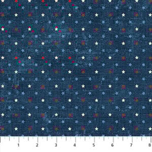 Northcott Fabrics - American Heartland 28736-49 Navy Multi Star