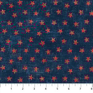 Northcott Fabrics - American Heartland 28737-49 Navy/Red Stars