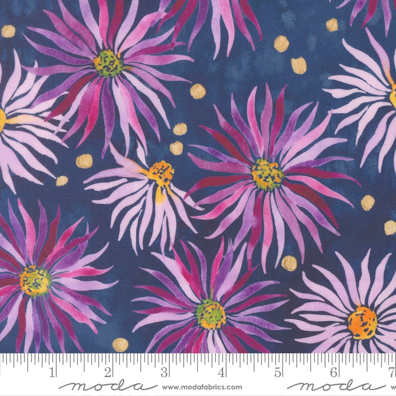 Moda - Soulstice by Laura Muir of Create Joy Project - 39865 13 Navy Wall Flower - Image 3