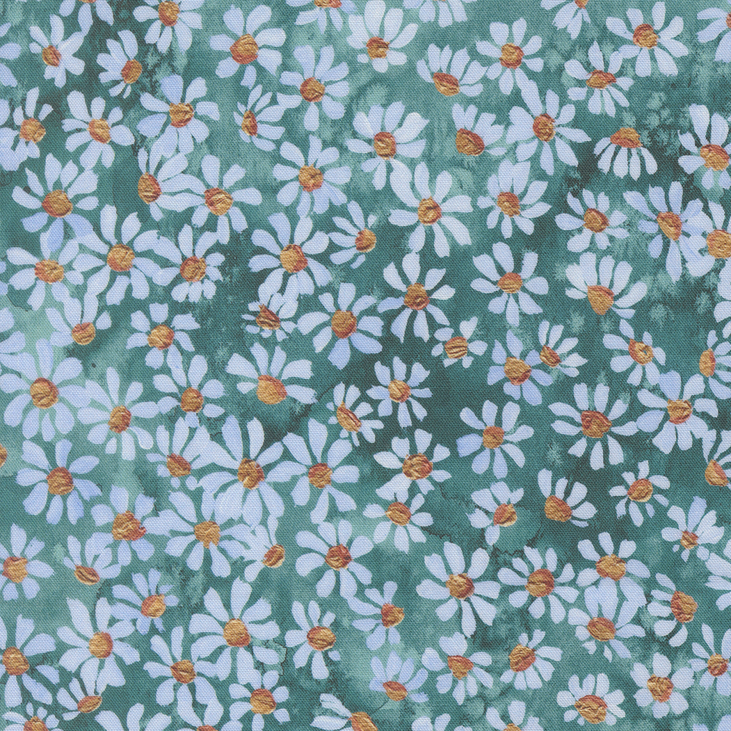 Moda - Soulstice by Laura Muir of Create Joy Project - 39868 13 Turquoise Bitty Pretty Floral
