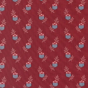 Moda American Gatherings III - 49320 13 Deep Crimson Star Shield