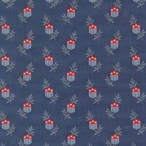 Moda American Gatherings III - 49320 14 Nautical Blue Star Shield