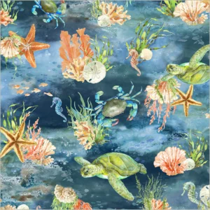 Windham Fabrics Ocean Life by Leslie Trimbach for Whistler Studios - 54986-2 Blues - Deep Sea