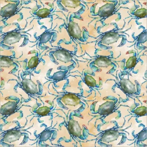 Windham Fabrics Ocean Life by Leslie Trimbach for Whistler Studios - 54987-3 Sand - Crab Consortium