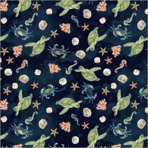 Windham Fabrics Ocean Life by Leslie Trimbach for Whistler Studios - 54988-5 Deep - Undersea Life