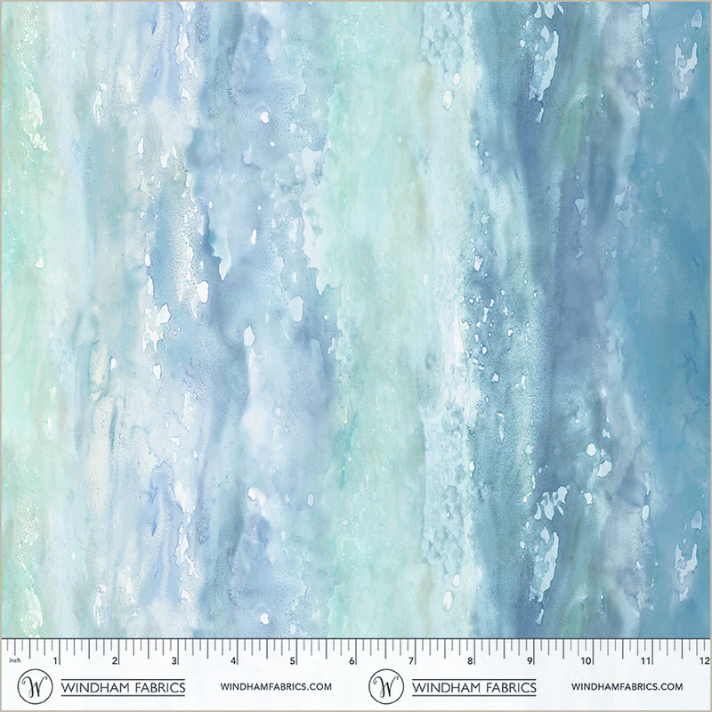 Windham Fabrics Ocean Life by Leslie Trimbach for Whistler Studios - 54990-1 Aqua - Serene - Image 3