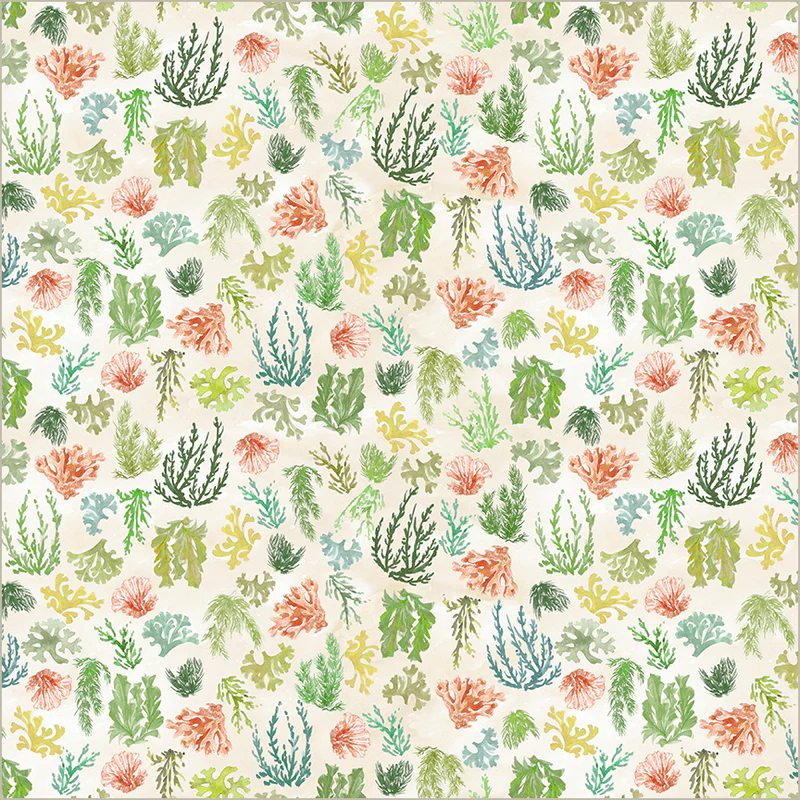 Windham Fabrics Ocean Life by Leslie Trimbach for Whistler Studios - 54991-4 Ivory - Reef