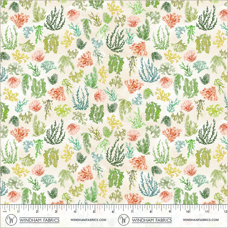 Windham Fabrics Ocean Life by Leslie Trimbach for Whistler Studios - 54991-4 Ivory - Reef - Image 3