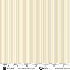 Andover - Driftwood by Makower UK - MU-2088-Q Cream Pin Stripe