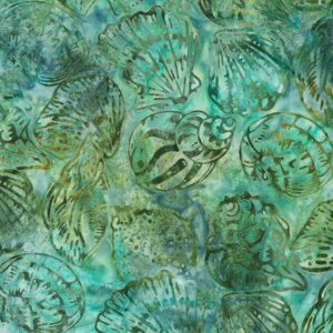 Robert Kaufman Artisan Batiks: Coastal Shells by Lunn Studios - AMD-23495-476 Balsam