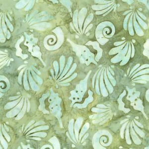 Robert Kaufman Artisan Batiks: Coastal Shells by Lunn Studios - AMD-23496-45 Moss