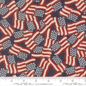 Moda - America 250 Years by Deb Strain - 56180 14 Loyalty Blue Waving Flags