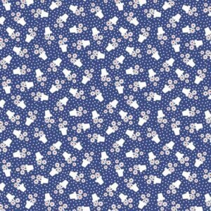 Marcus Fabrics - Aunt Grace Goes Bold by Judie Rothermel - R351773D Blue Flower Pots