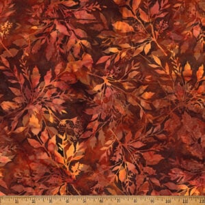 Hoffman Bali Batik X2646-100 Adobe Leafy