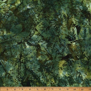 Hoffman Bali Batik X2650-141 Pine X-Ray Leaves