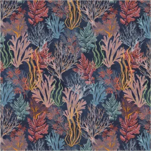 Windham Fabrics Deep Blue by Katherine Quinn - 55256D-1 Deep Blue Garden Reef
