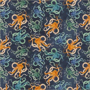 Windham Fabrics Deep Blue by Katherine Quinn - 55258D-1 Deep Blue Octopodes