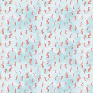 Windham Fabrics Deep Blue by Katherine Quinn - 55260D-3 Aqua Seahorses