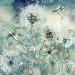 Northcott Fabrics - Whisper DP28700-68 Teal Multi Panel 24" x 43"