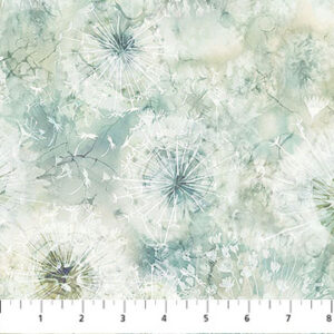 Northcott Fabrics - Whisper - 28702-62 Light Teal Multi Packed Seed Pods