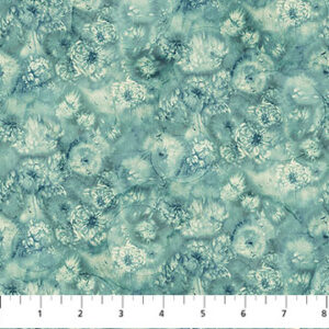 Northcott Fabrics - Whisper - 28704-66 Medium Teal Multi Seed Pod Mini