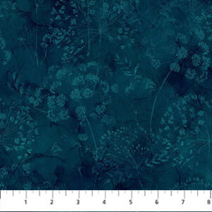 Northcott Fabrics - Whisper - 28707-48 Navy Flower Blender