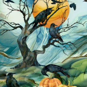 Northcott Fabrics - Raven's Call - DP28945-66 Teal Multi Raven's Call Panel 30" x 43"