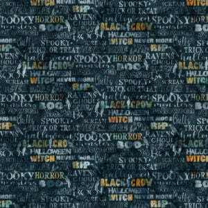 Northcott Fabrics - Raven's Call - 28950-99 Black Multi Words