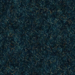 Northcott Fabrics - Raven's Call - 28951-99 Black Multi Branch Texture