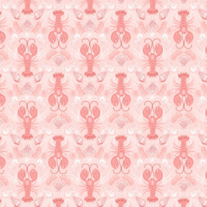 Seas the Day by Lewis & Irene UK - L6B Light Coral Pink Mirrored Lobster