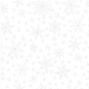 Maywood Studios Solitaire MAS310-UW Ultra White Delicate Snowflakes