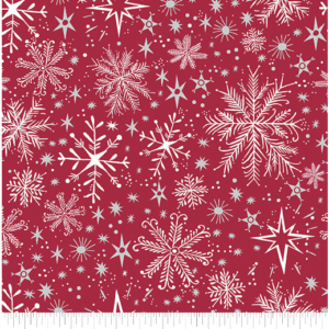 Benartex Magical Season - 16727P-10 Red Snow Frost