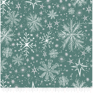 Benartex Magical Season - 16727P-85 Teal Snow Frost