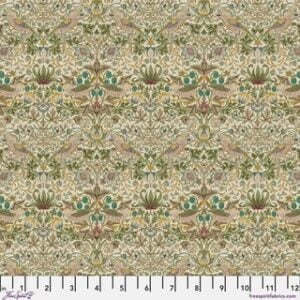 Free Spirit PWWM002.OLDGOLD Morris & Co - Mini Strawberry Thief - Old Gold