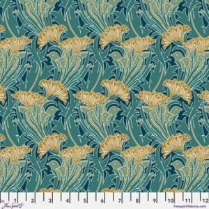Free Spirit PWWM147.TEAL Morris & Co - Laceflower - Teal