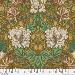 Free Spirit PWWM150.GOLD Morris & Co - Honey Suckle & Tulip - Gold