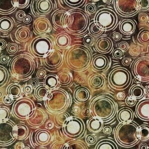 Island Batik / Lumin Fabrics Dotmania 122555836 - Large Dots - Multi Green Gold Orange