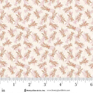 an image of off-white fabric with a pattern of small tossed bouquets