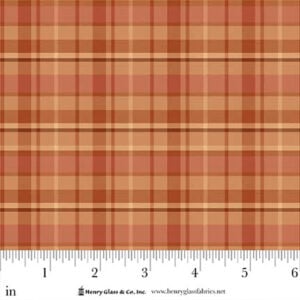 an image of orange and peach plaid fabric