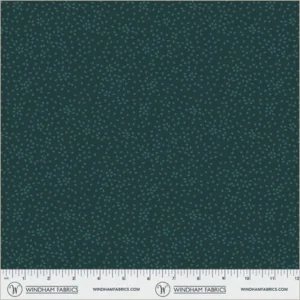 an image of dark teal fabric with a pattern of tossed small irregular triangles