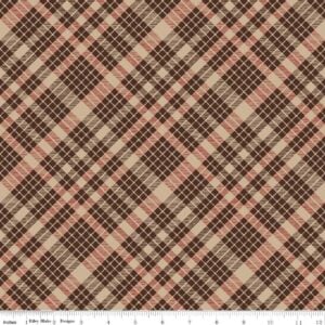 an image of brown plaid fabric