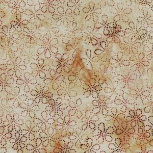 an image of cream colored fabric with an allover pattern of small flowers formed by dots