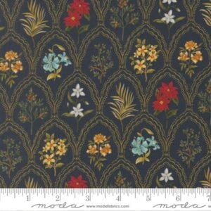 Moda - Silent Night by Watercolour Heart - 40054 12 Blue/Flowers Holy Night